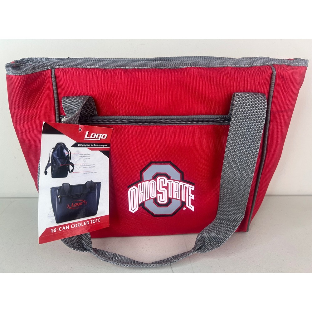 NEW Ohio State Buckeyes 16-Can Cooler Tote Bag Red Logo Snack Beverage
